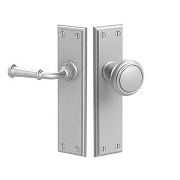 Merit 20369 Mortise Screen Door Latch Set w/ 510 Rectangular Escutcheon Plates