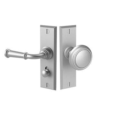 Merit 20354 Mortise Screen Door Latch Set w/ Rectangular Beveled Style Escutcheon Plates