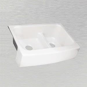 Ceco 763-UM-FS Offset Farmhouse Undermount Kitchen Sink 33.5" x 22" x 9.5"