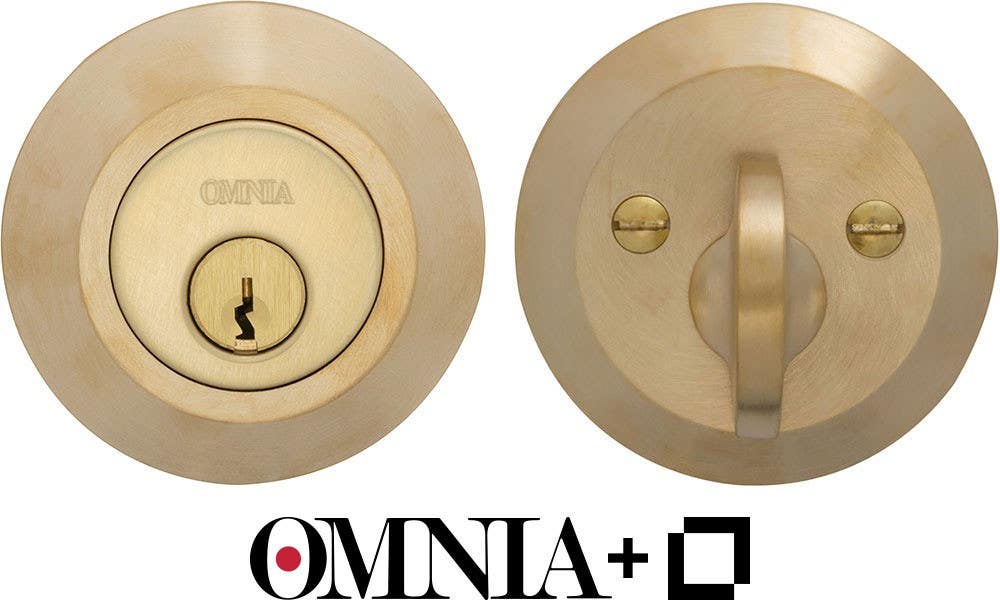 Omnia L.MODDBA Modern Smart Auxiliary Deadbolt Kit Powered By Level, Solid Brass