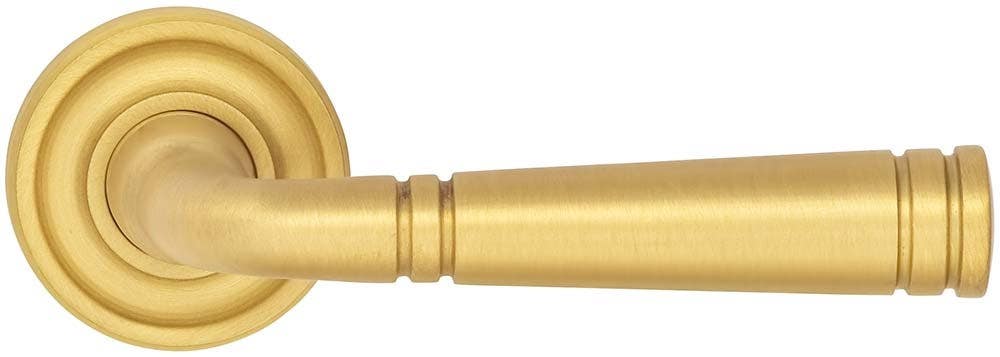 Omnia 753ED Arc Interior Traditional Lever Latchset - Solid Brass