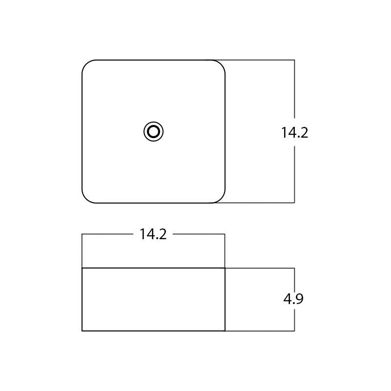 American Imaginations AI-28249 14.2-in. W Above Counter Black Bathroom Vessel Sink For Wall Mount Wall Mount Drilling