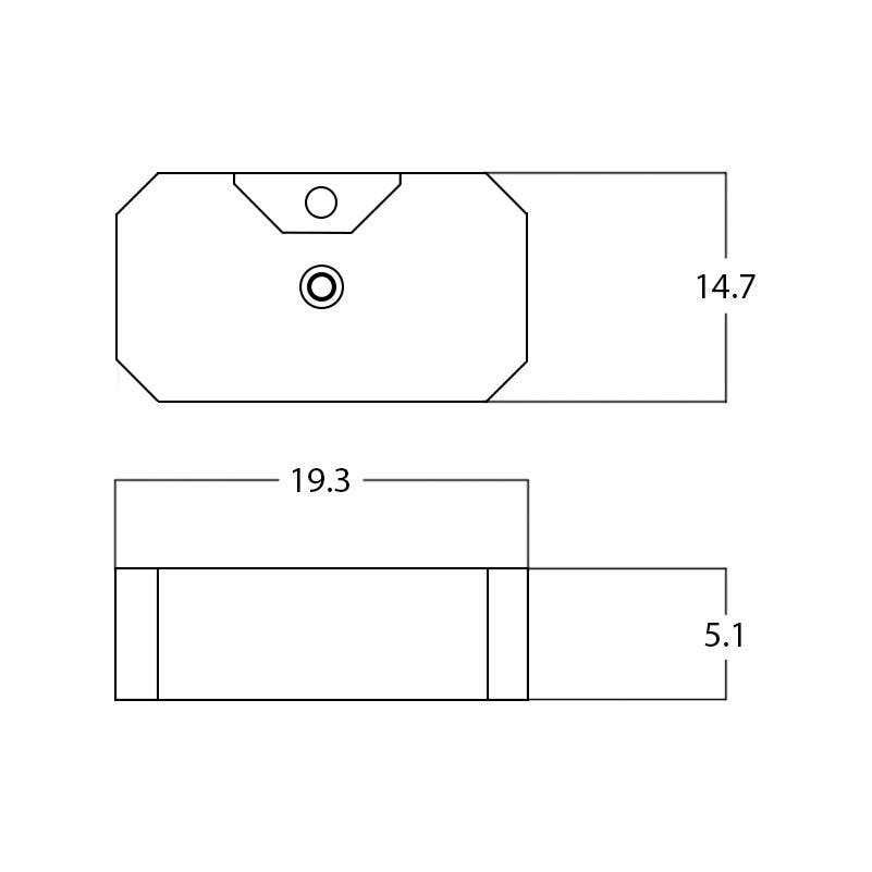 American Imaginations AI-28222 19.3-in. W Above Counter White Bathroom Vessel Sink For 1 Hole Center Drilling