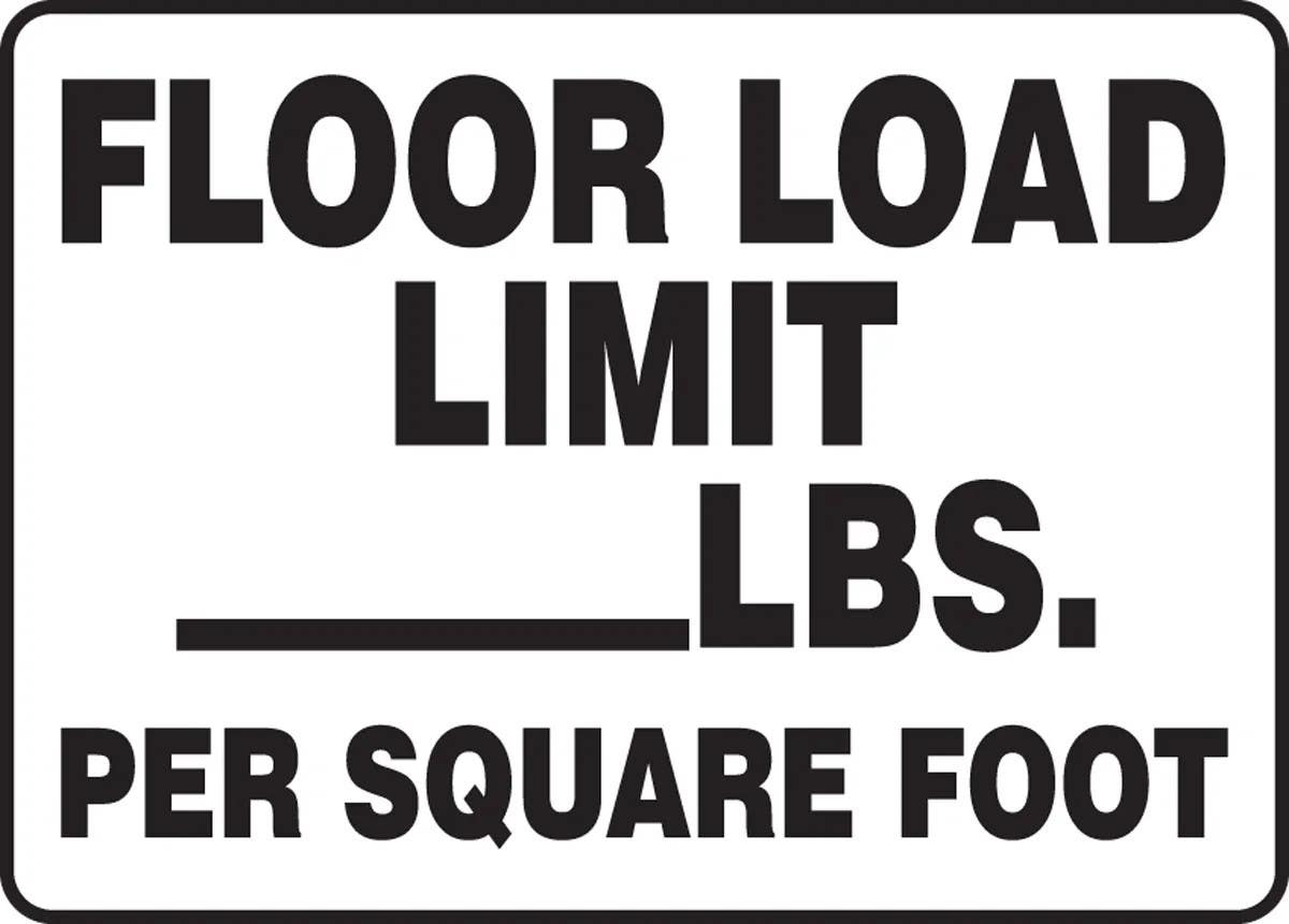 AccuformNMC MCAP501 Safety Sign, Floor Load Limit __ Lbs. Per Square Foot, 10" H x 14" W
