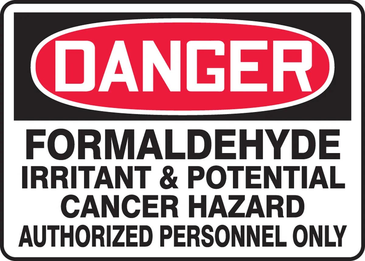 AccuformNMC MC OSHA Danger Safety Sign, Formaldehyde Irritant & Potential Cancer Hazard, Authorized Personnel Only