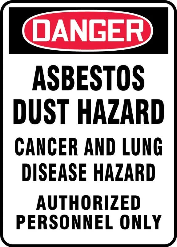 AccuformNMC MCAW19 OSHA Danger Safety Sign, Asbestos Dust Hazard Cancer And Lung Disease Hazard Authorized Personnel…