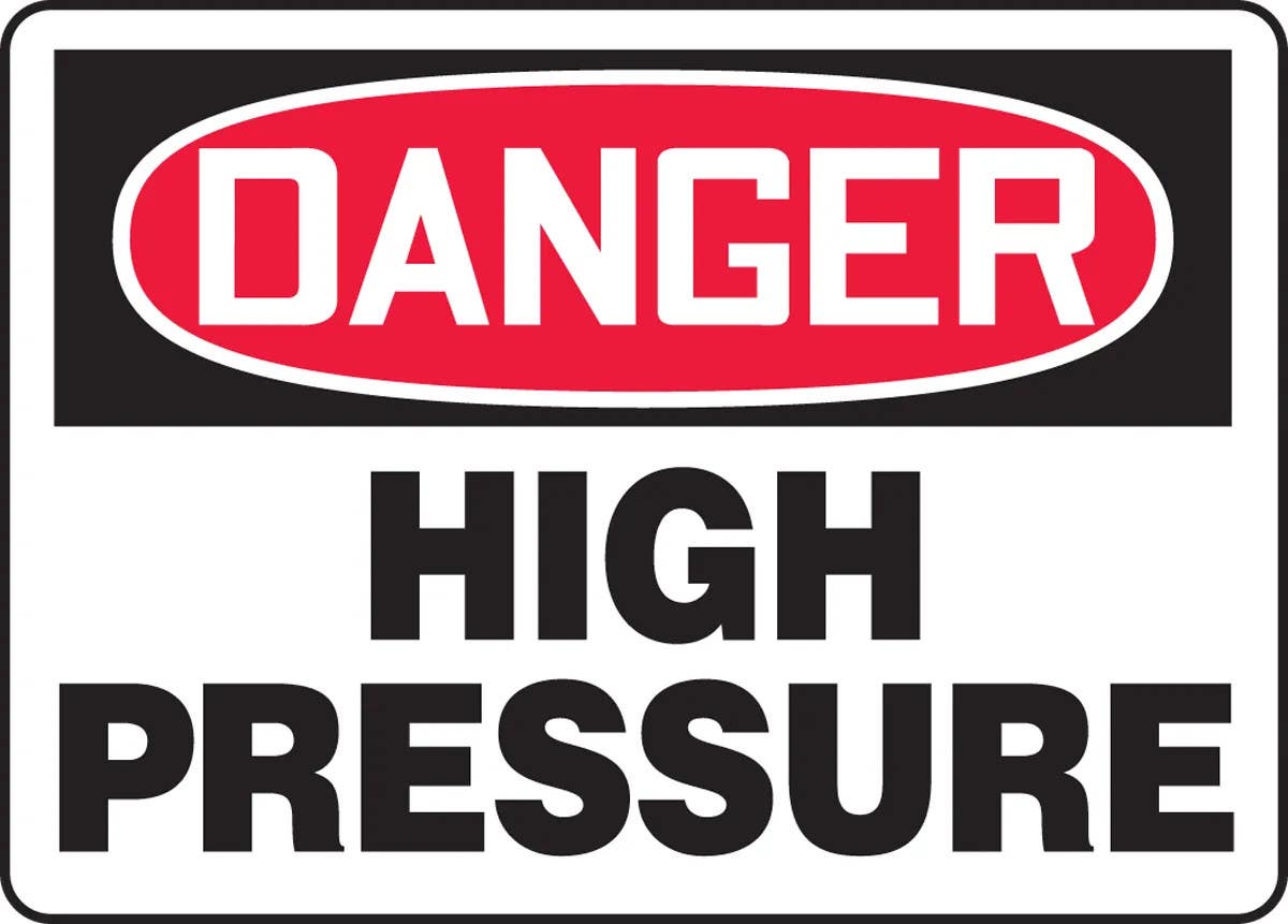 AccuformNMC MCHG03 OSHA Danger Safety Sign, High Pressure