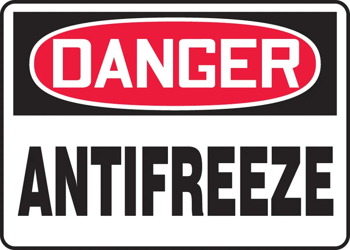AccuformNMC MCHL16 OSHA Danger Safety Sign, Antifreeze