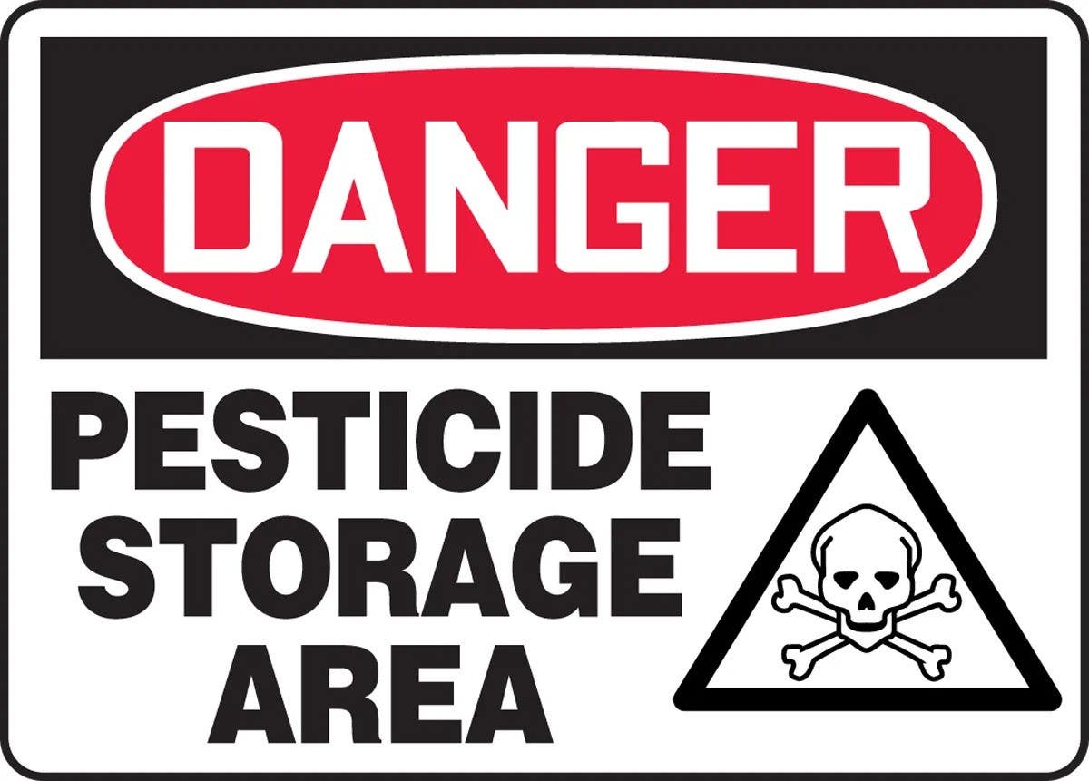 AccuformNMC MCHL23 OSHA Danger Safety Sign, Pesticide Storage Area