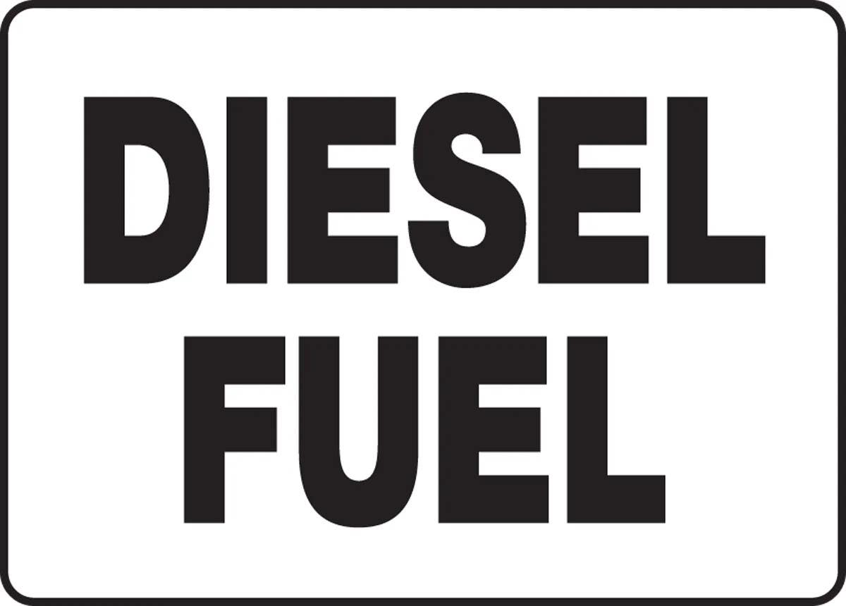 AccuformNMC MCHL5 Safety Sign, Diesel Fuel