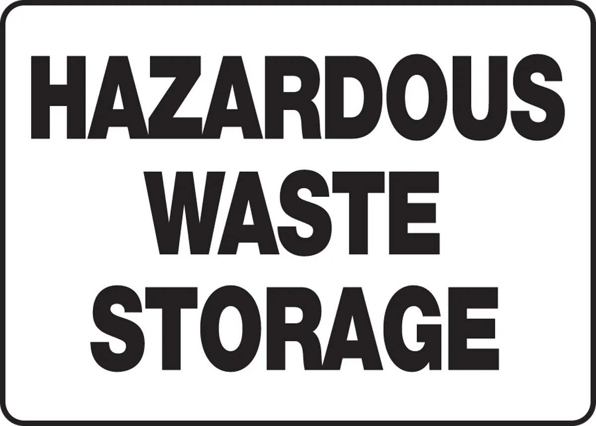 AccuformNMC MCHL519 Ohsa Satefy Sign, Hazardous Waste Storage, 10" H x 14" W