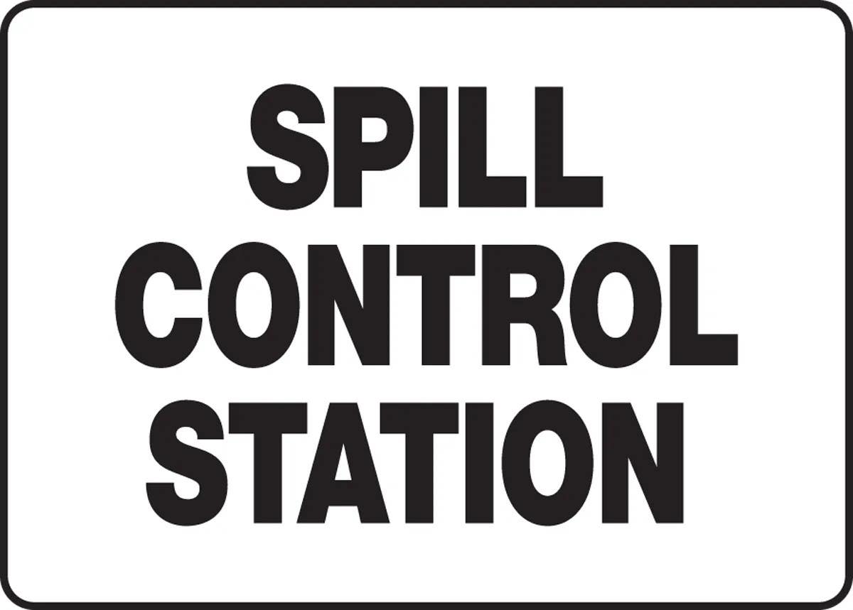 AccuformNMC MCHL5 Safety Sign, Spill Control Station