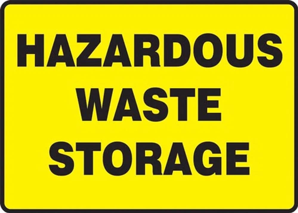AccuformNMC MCHL56 Safety Sign, Hazardous Waste Storage