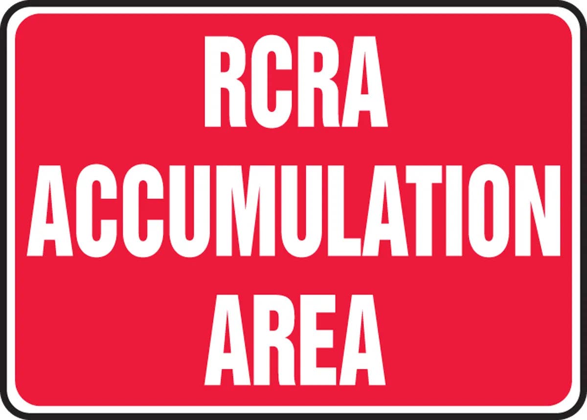 AccuformNMC MCHL585 Safety Sign, Rcra Accumulation Area, 10" H x 14" W