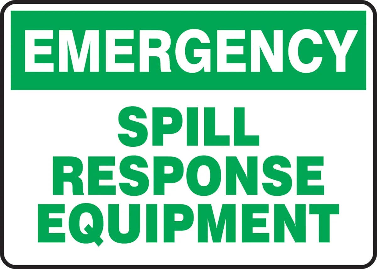 AccuformNMC MCHL90 Emergency Chemical Safety Sign, Spill Response Equipment