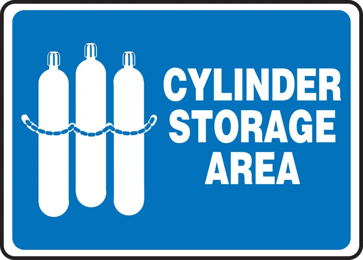 AccuformNMC MCPG5 Safety Sign, Cylinder Storage Area