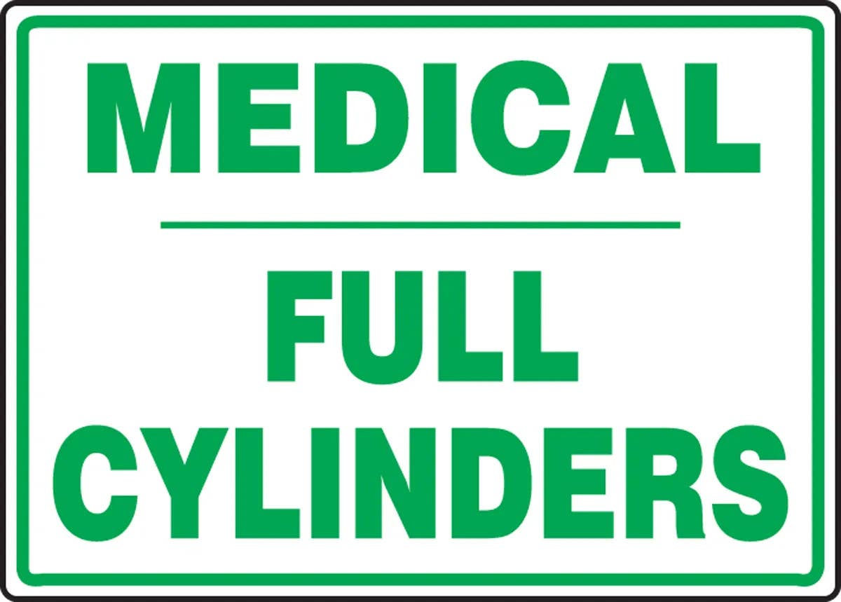 AccuformNMC MCPG51 Safety Sign, Medical, Full Cylinders