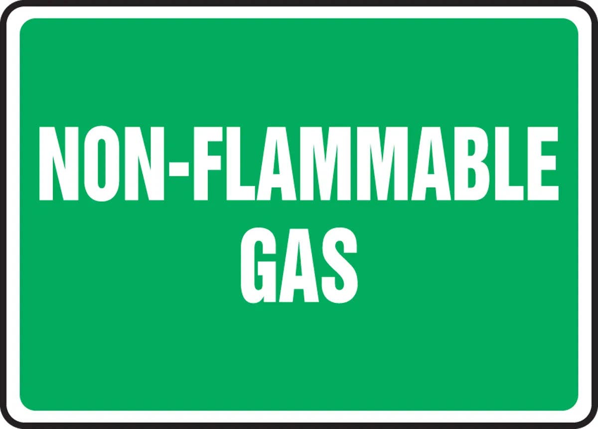 AccuformNMC MCPG5 Safety Sign, Non-Flammable Gas