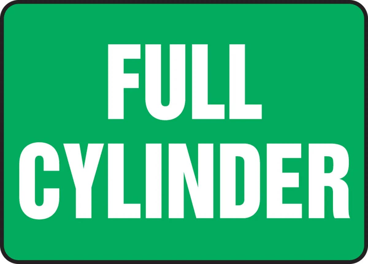 AccuformNMC MCPG59 Safety Sign, Full Cylinder