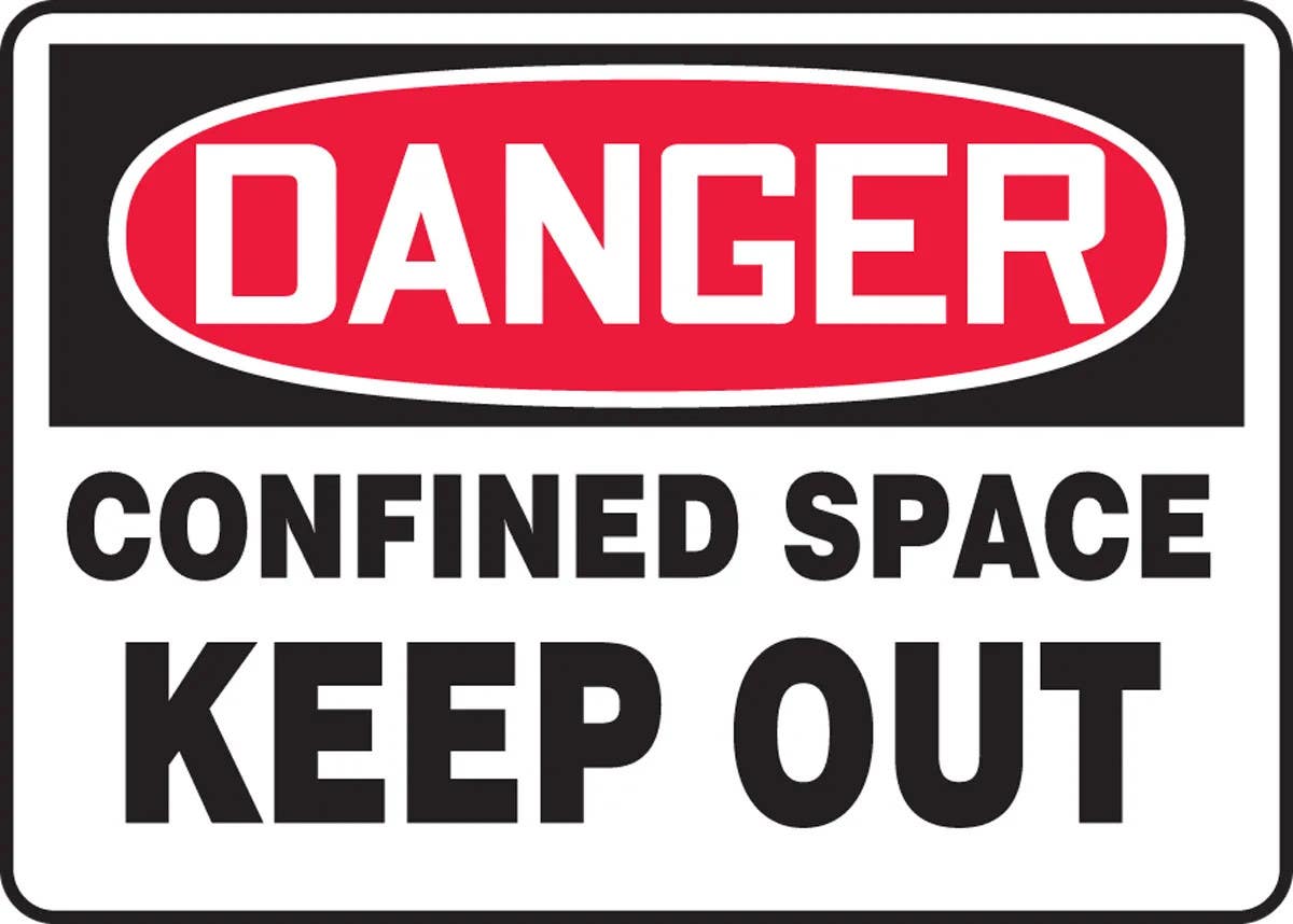 AccuformNMC MCSP OSHA Danger Safety Sign, Confined Space, Keep Out