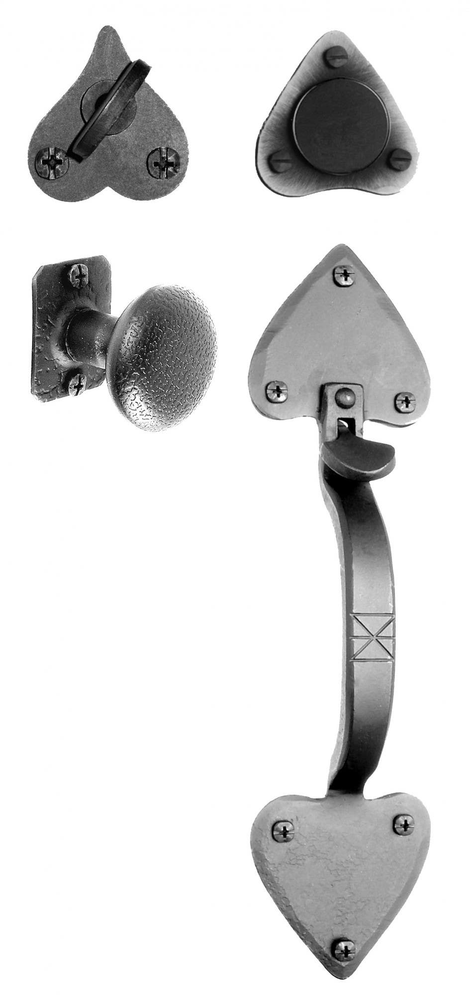 Acorn ATWBD Forged Heart Handle & Knob Dummy Set