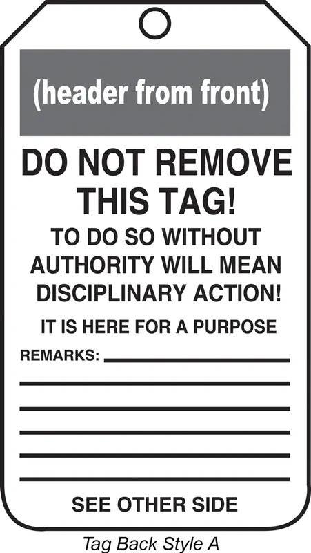AccuformNMC MDT Safety Tag, Danger, Do Not Operate, 5-3/4" H x 3-1/4" W, 5/Pk
