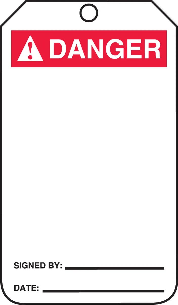 AccuformNMC MDT205 Blank Tag, 5-3/4" H x 3-1/4" W, 5/Pk