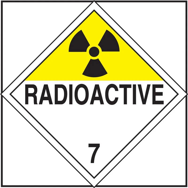 AccuformNMC MDTRHP04 Special Placarding, Radioactive, 7, 15-1/4" x 15-1/4"