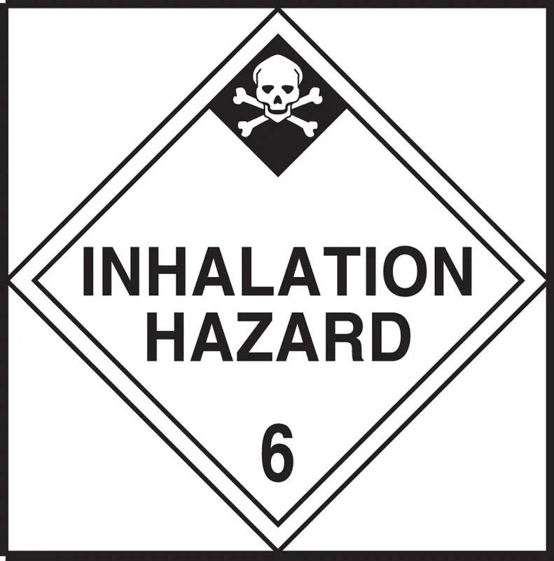 AccuformNMC MDTRHP20 Special Placarding, Inhalation Hazard, 6, 15-1/4" x 15-1/4"