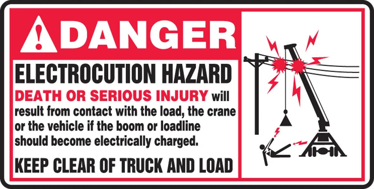 AccuformNMC MELC105 ANSI Danger Safety Sign, Electrocution Hazard, 7" H x 14" W