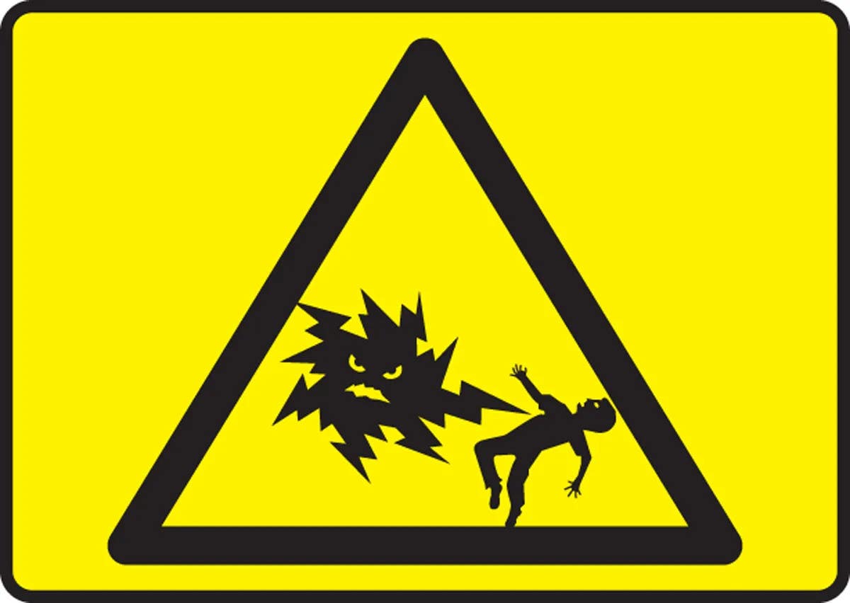 AccuformNMC MELC5 Electrical Sign, High Voltage Graphic