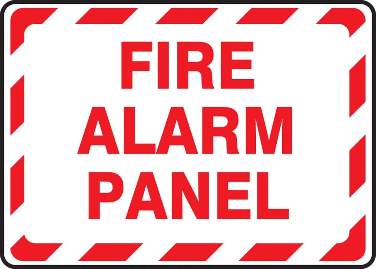AccuformNMC MEXG5 Safety Sign, Fire Alarm Panel