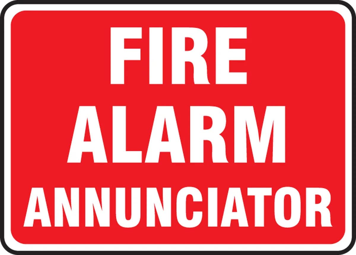 AccuformNMC MEXG5 Safety Sign, Fire Alarm Annunciator