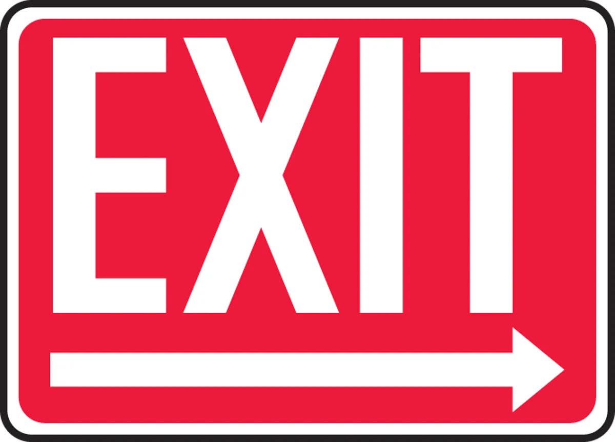 AccuformNMC MEXT44 Safety Sign, Exit
