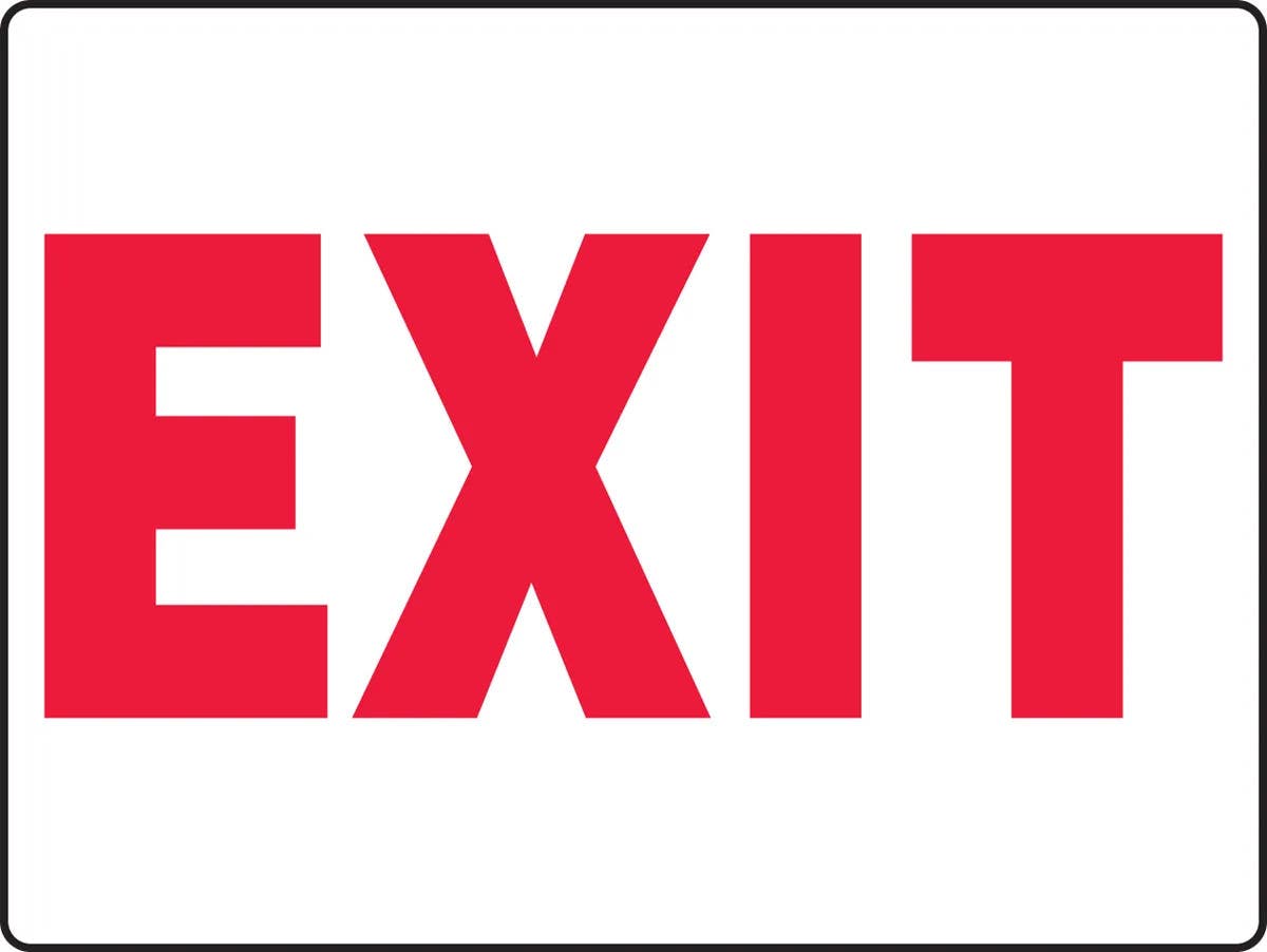 AccuformNMC MEXT Big Safety Sign, Exit