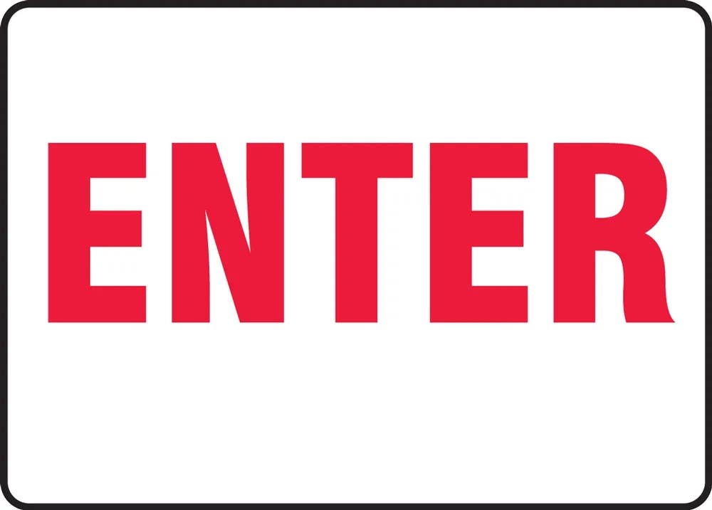 AccuformNMC MEXT9 Safety Sign, Enter