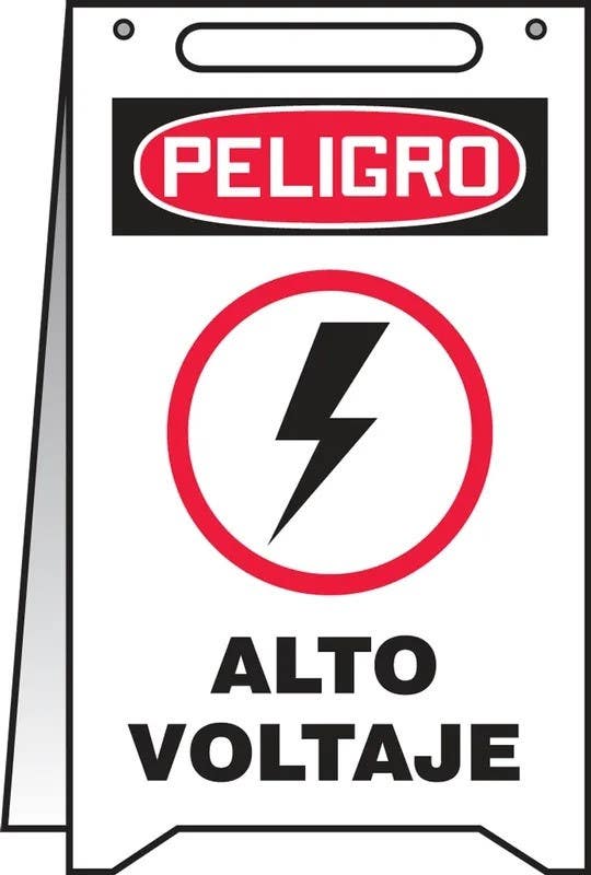 AccuformNMC MF108 OSHA Danger Fold-Ups , High Voltage, 20" H x 12" W