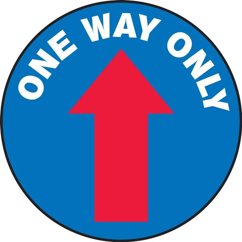 AccuformNMC MFC1 Carpet Decal, One Way Only