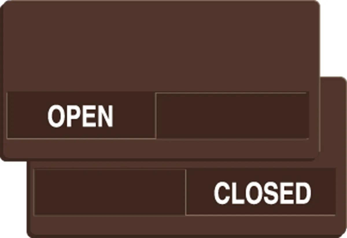 AccuformNMC MFLPLX Dura-Shield, Slide Sign, Open/Closed