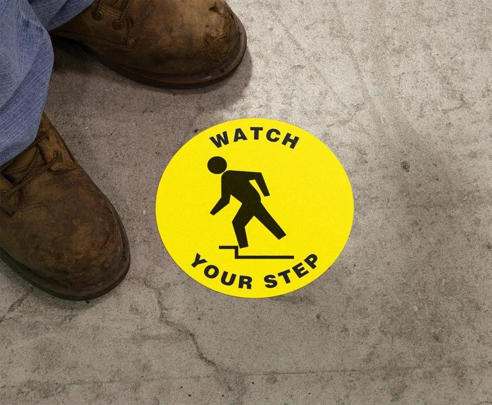 AccuformNMC MFS15 Slip-Gard Floor Sign, Watch Your Step