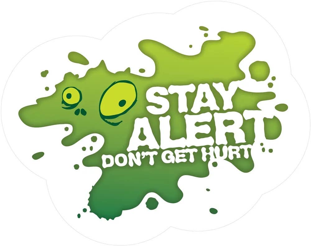 AccuformNMC MFS414 Floor-Graffix, Stay Alert Dont Get Hurt, 24"