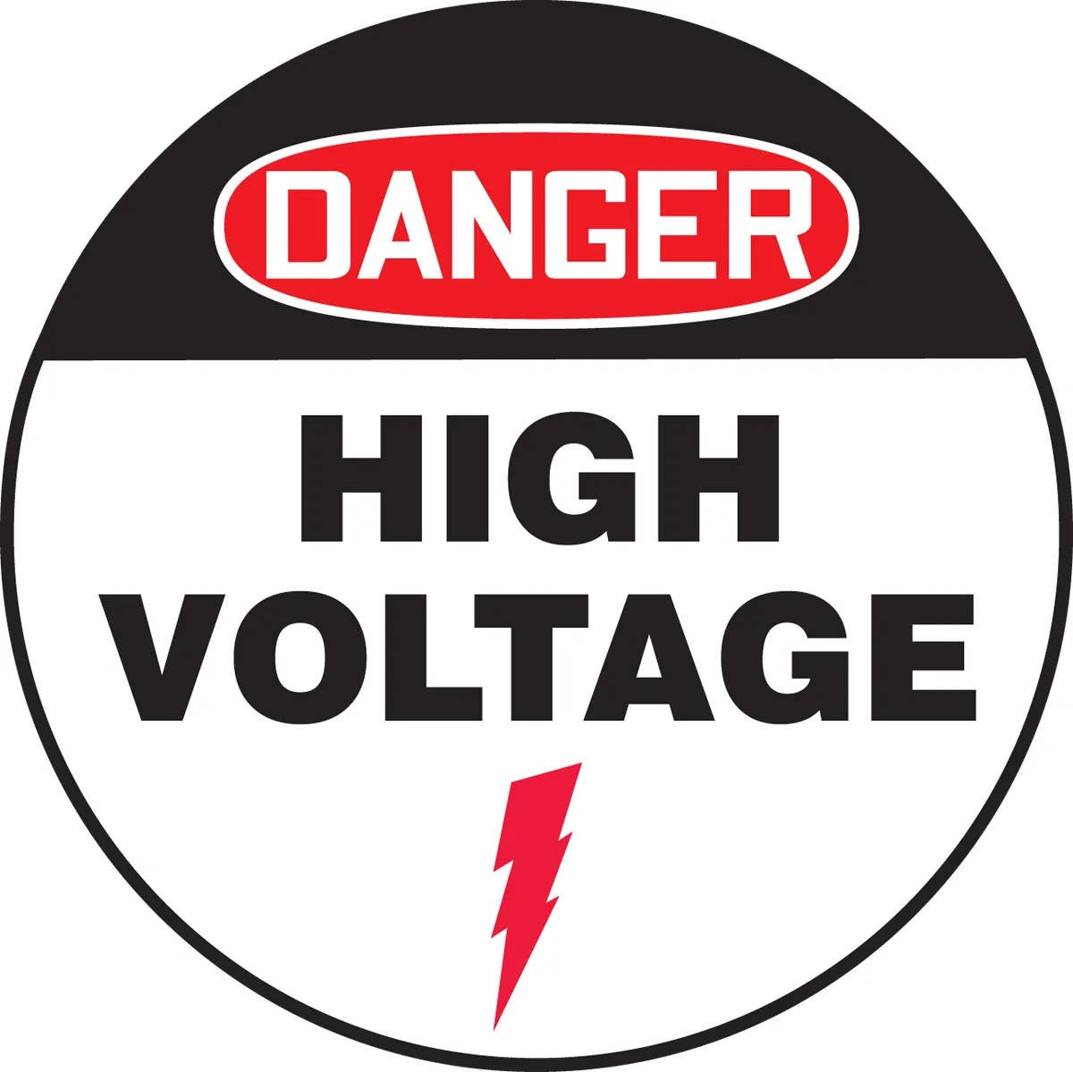 AccuformNMC MFS Slip-Gard Floor Sign, Danger, High Voltage