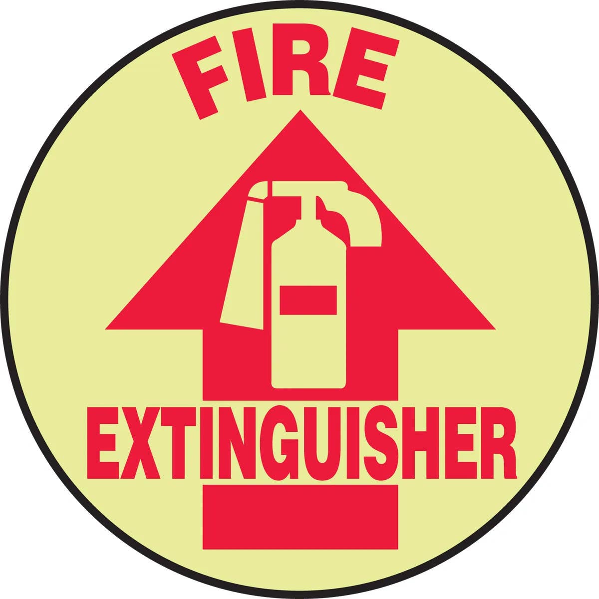 AccuformNMC MFS Floor Sign, Fire Extinguisher