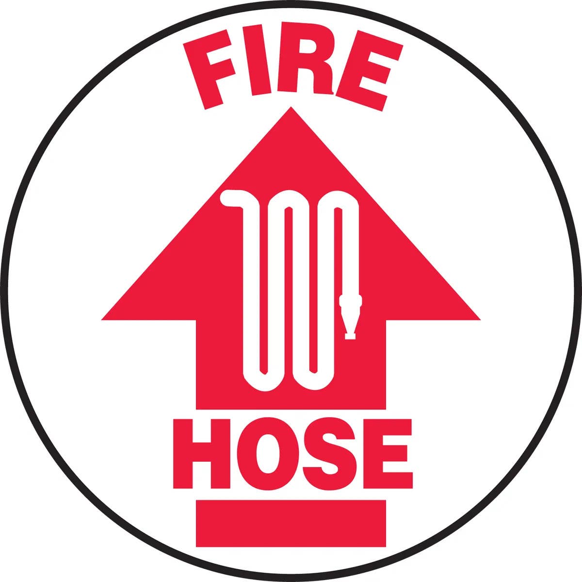 AccuformNMC MFS Floor Sign, Fire Hose