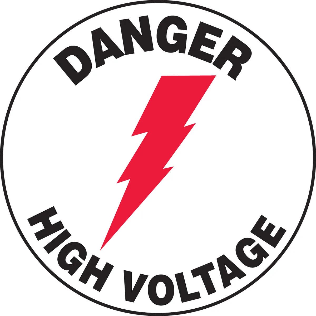AccuformNMC MFS Slip-Gard Floor Sign, Danger, High Voltage w/ Graphic