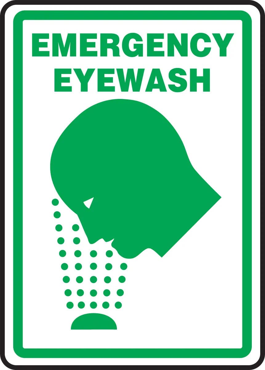 AccuformNMC MFSD Safety Sign, Emergency Eyewash (Graphic)