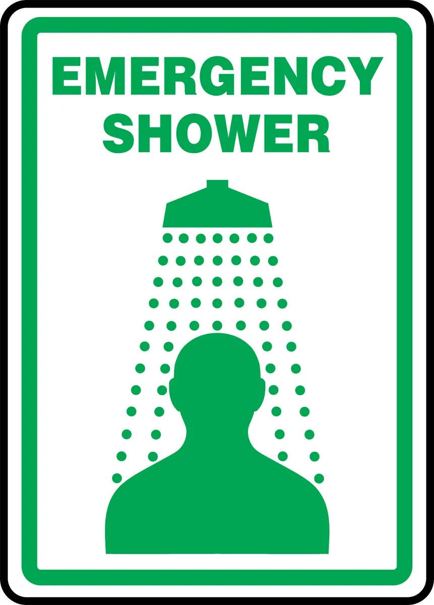 AccuformNMC MFSD Safety Sign, Emergency Shower (Graphic)