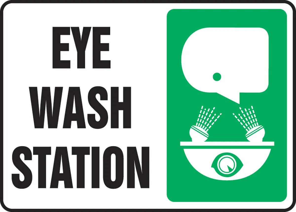 AccuformNMC MFSD Safety Sign, Eye Wash Station