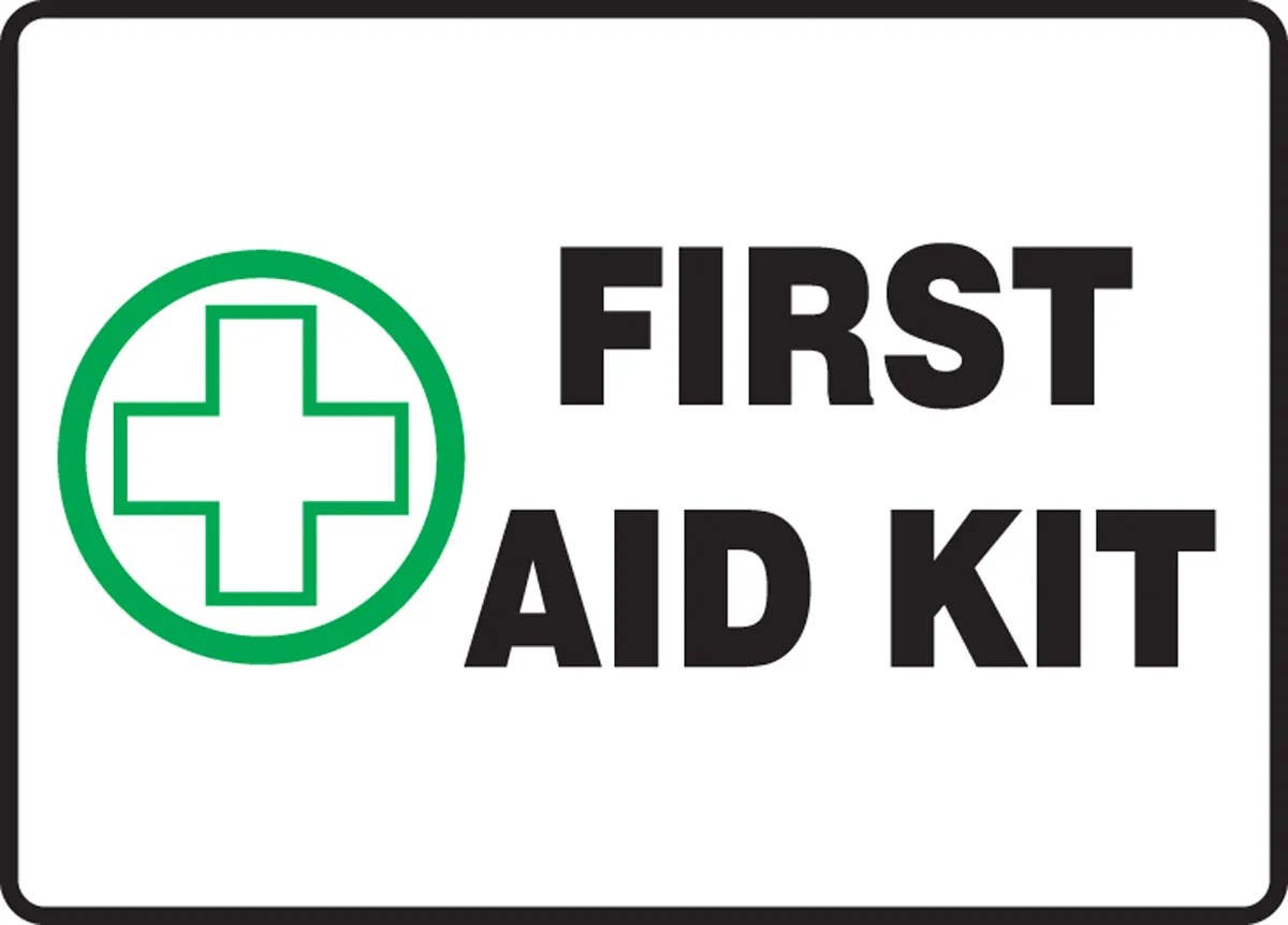 AccuformNMC MFSD44 Safety Sign, First Aid Kit