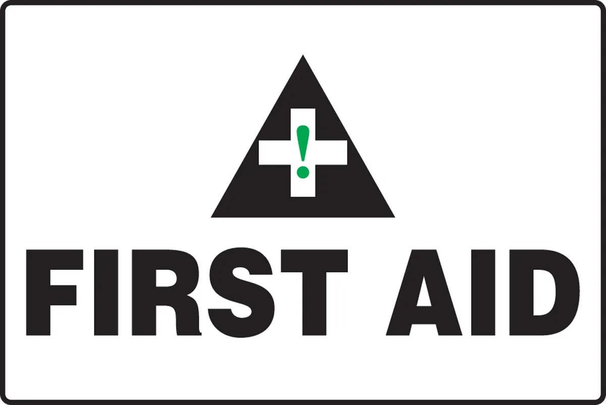 AccuformNMC MFSD514 BigSign, Safety Sign, First Aid, 24" H x 36" W